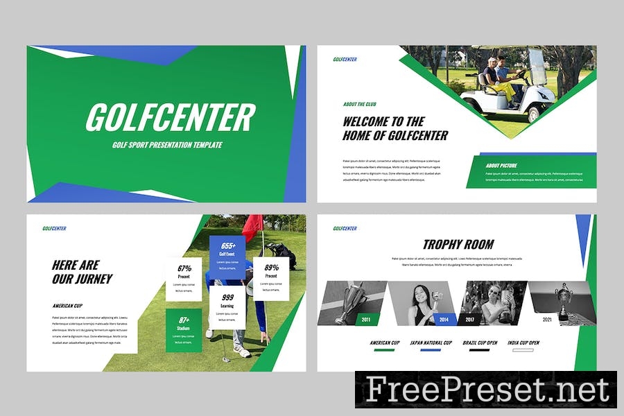 GOLFCENTER - Golf Google Slides Template RYKQGER