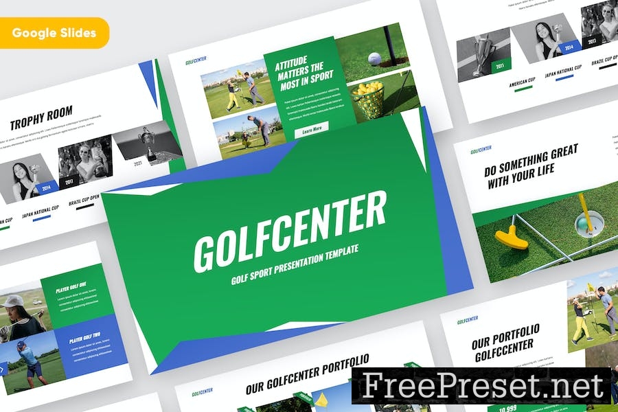 GOLFCENTER - Golf Google Slides Template RYKQGER