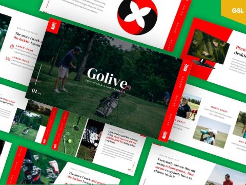 Golive - Golf Clubs Google Slides Template 6S6PWHQ