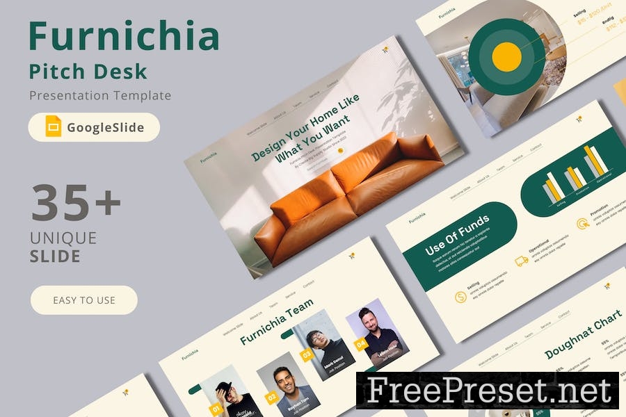 Google Slide Pitch Deck Presentation Template 6FWHPHH