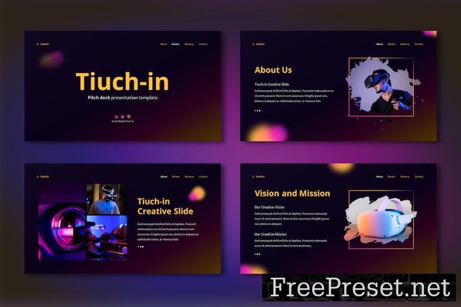 Google Slide Pitch Deck Presentation Template ATAM5CD