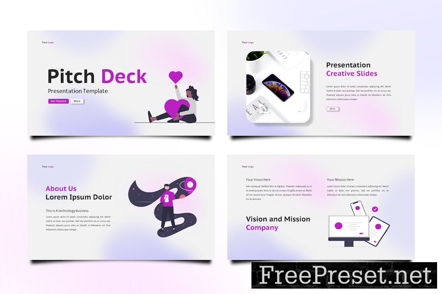 Google Slide Pitch Deck Presentation Template WJWG6NV