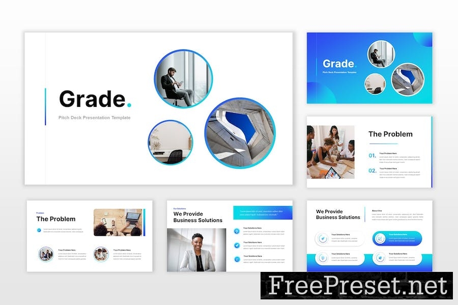 Grade Pitch Deck Google Slides Template HJ5TC5T