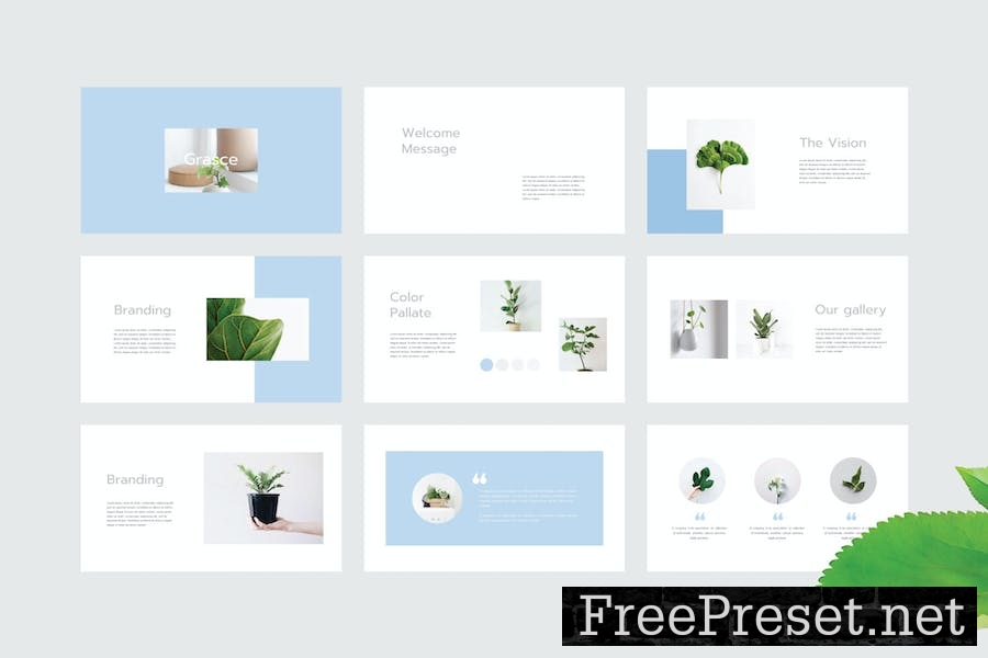 Grasce - Google Slide Template F67M6YJ