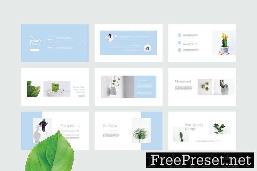 Grasce - Google Slide Template F67M6YJ