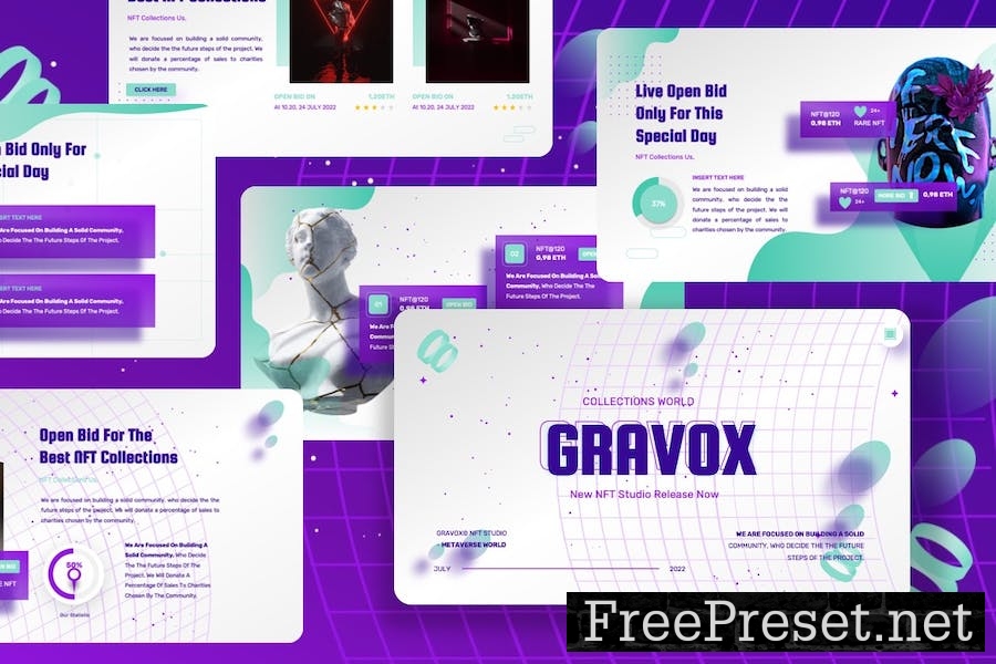 Gravox - NFT Studio Googleslide Templates 863EY7U