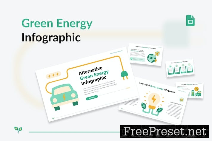 Green Energy Infographic Template Google Slides J7HF4TZ