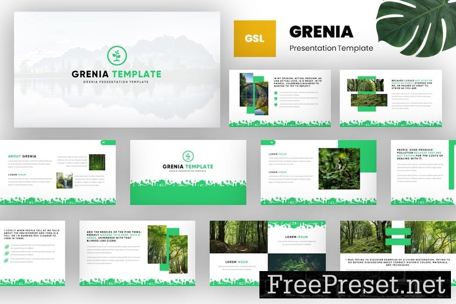 Grenia - Nature Google Slides Template UBGD4KW