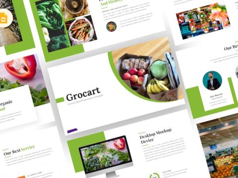 Grocart - Grocery Google Slides Template BZBVR6K