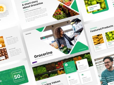 Grocerine - Grocery Google Slides Template X3NLVFC