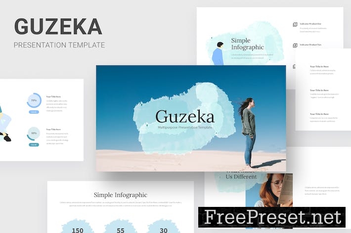 Guzeka - Multipurposes Blue Google Slides Template BCZUCPE