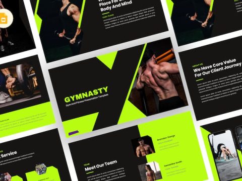 Gymansty - Gym Google Slides Template TD3TBYC