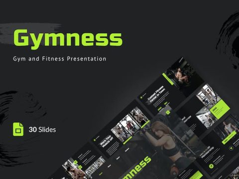 Gymness - Gym and Fitness Google Slides W78CHRQ