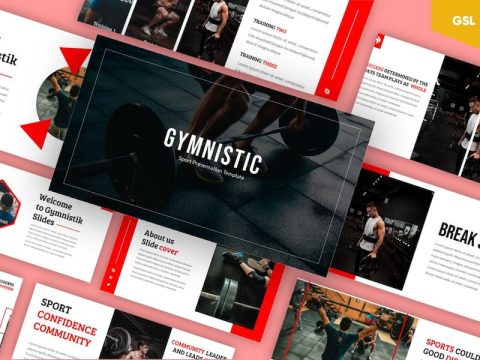 Gymnistik - Gym & Fitness Google Slides Template WV5P65S