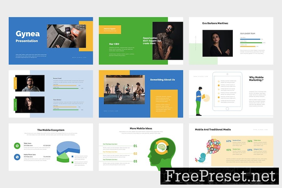Gynea : Mobile Marketing Google Slides W8DYSZH