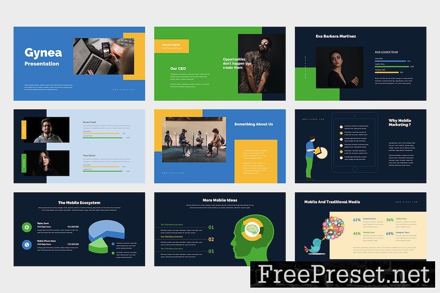 Gynea : Mobile Marketing Google Slides W8DYSZH
