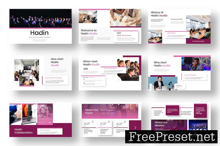 Hadin - Business Google Slide Template 57FVSVA