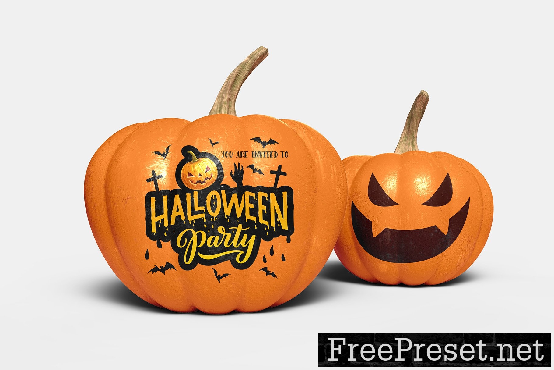 Halloween Pumpkin Mockup - 6 views 10210948