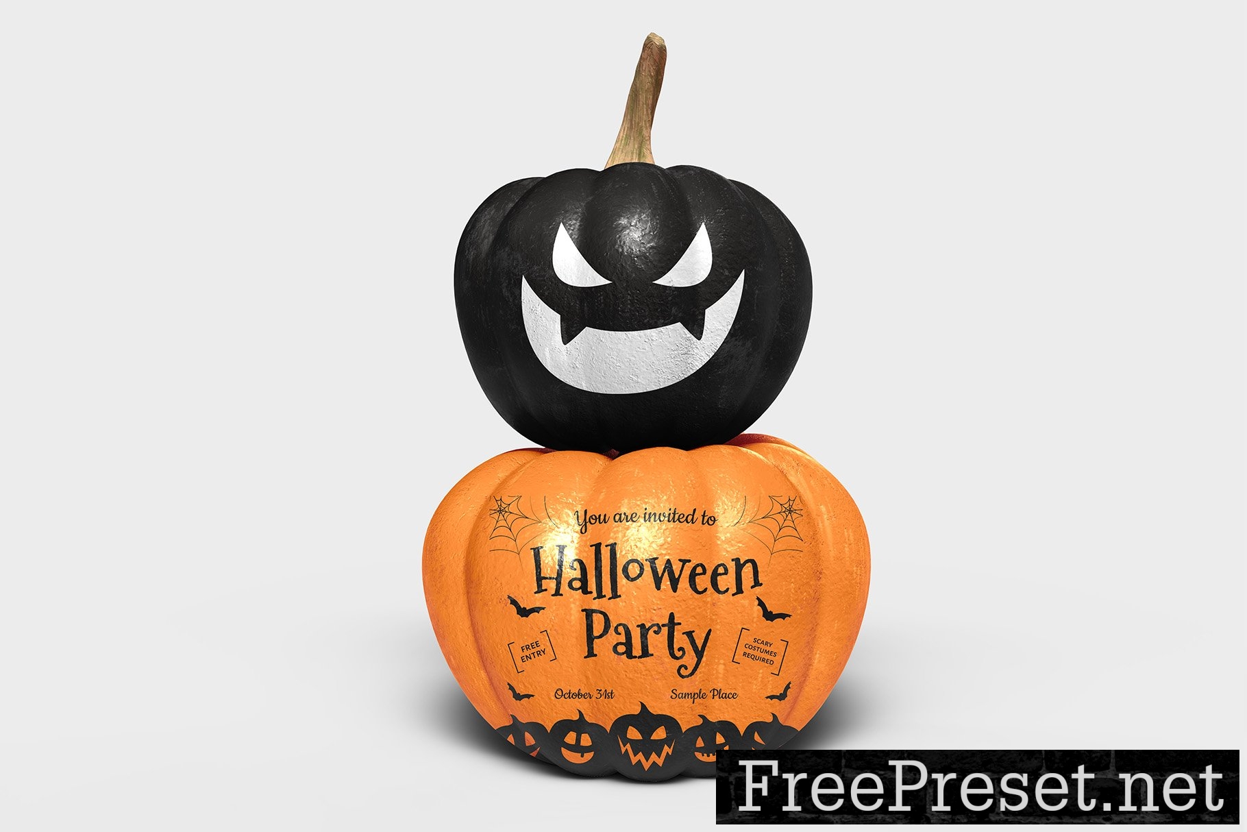 Halloween Pumpkin Mockup - 6 views 10210948