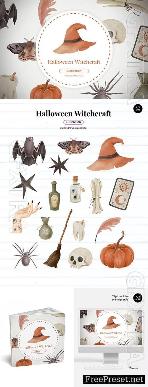 Halloween Witchcraft Hand-drawn Illustration Pack