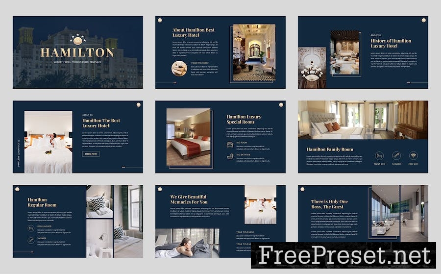 Hamilton - Luxury Hotel Google Slide Template VG3VQG4