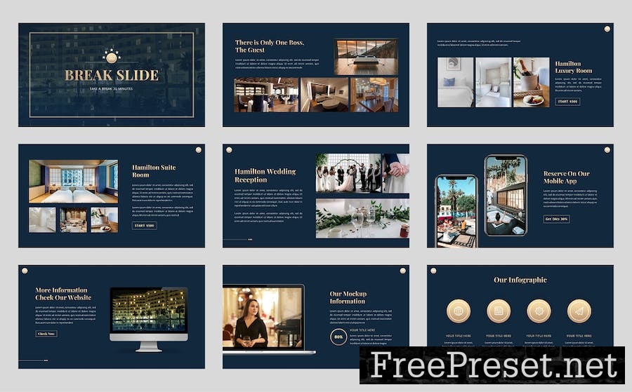 Hamilton - Luxury Hotel Google Slide Template VG3VQG4