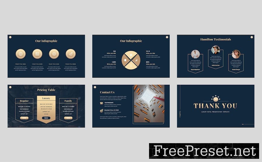 Hamilton - Luxury Hotel Google Slide Template VG3VQG4