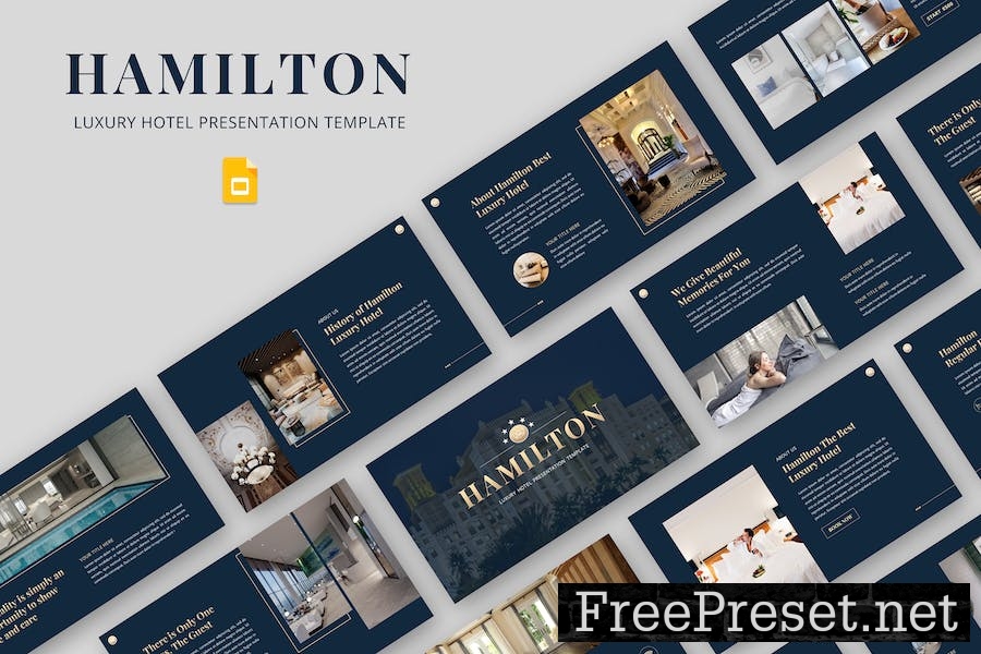 Hamilton - Luxury Hotel Google Slide Template VG3VQG4