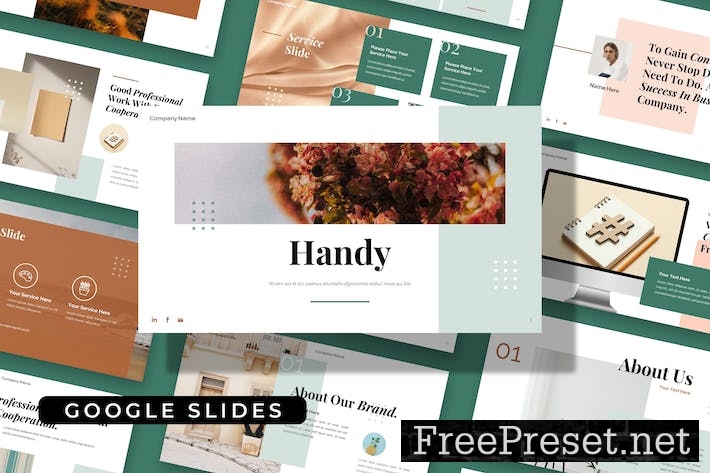 Handy - Clean Project Business Google Slides SH743YK