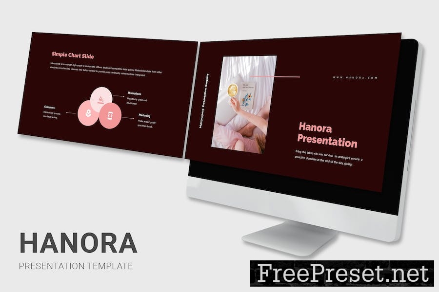 Hanora Multipurposes Pink Google Slides Template 52KHNJ6