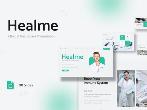 Healme - Clinic and Healthcare Google Slides LHVCY3V