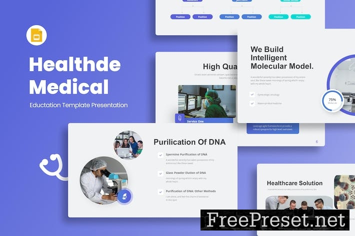 Healthde Medical Blue Modern Medical Google Slides U5GSQF5