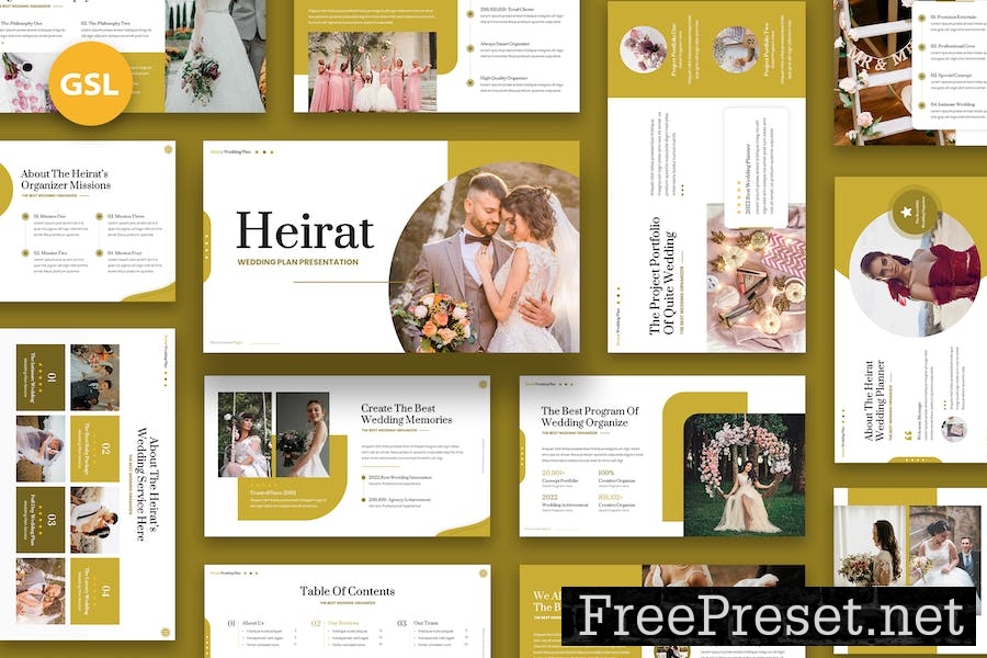 Heirat - Wedding Plan Google Slides JB38XGF