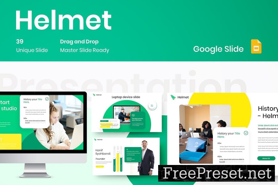 Helmet - Business Google Slide Template TGBHSAP