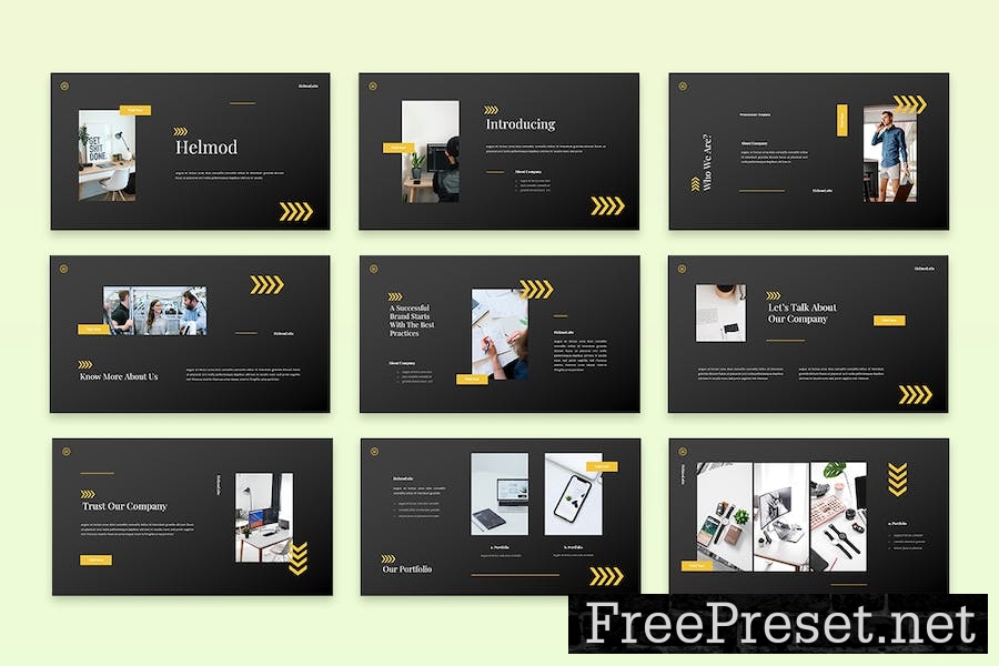 Helmod - Business Google Slides Template ZPGBWYW