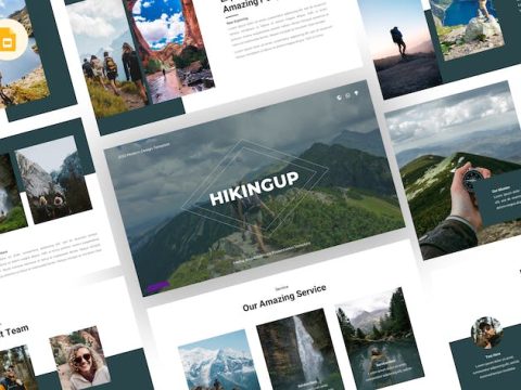 Hikingup - Hiking Google Slides Template XUDJ9E9