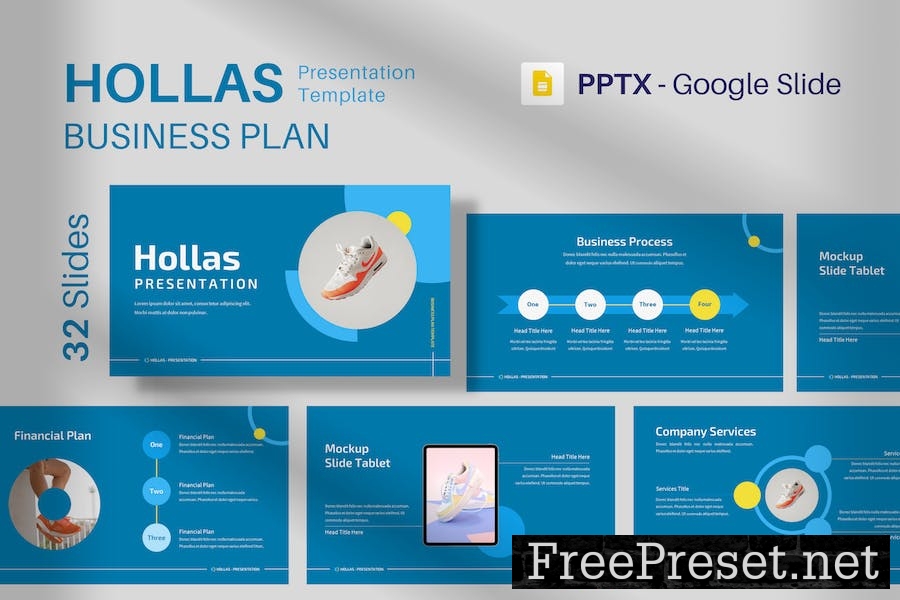 Hollas Google Slide Business Plan Presentation