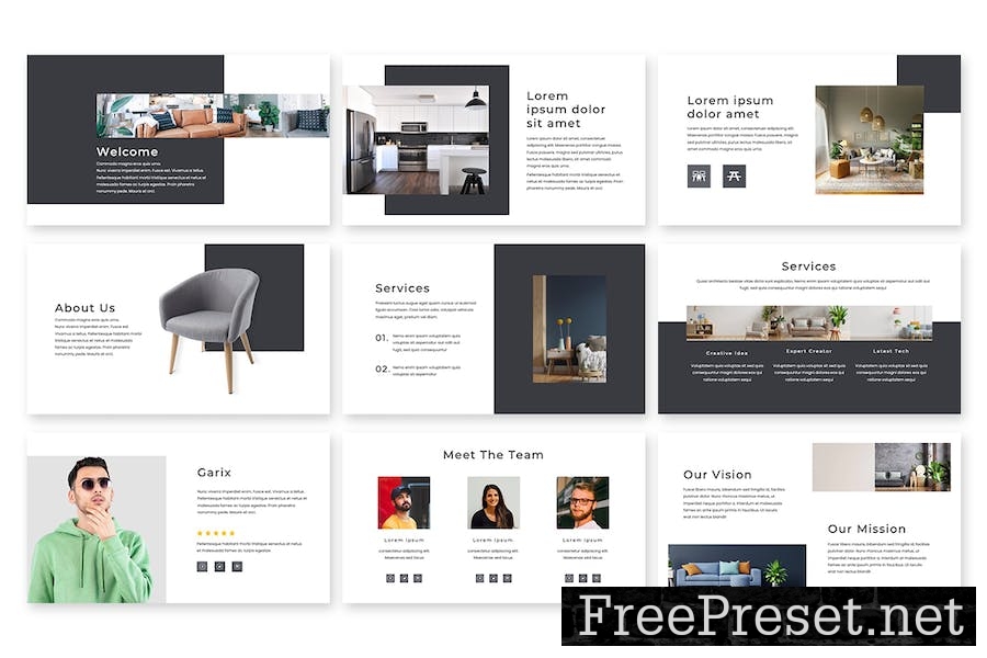 Homee - Minimalist Google Slides Template F7G527H