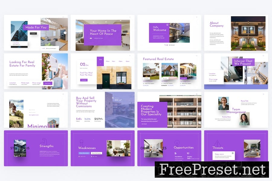 Homestate Real Estate Google Slides Template 6CB474X