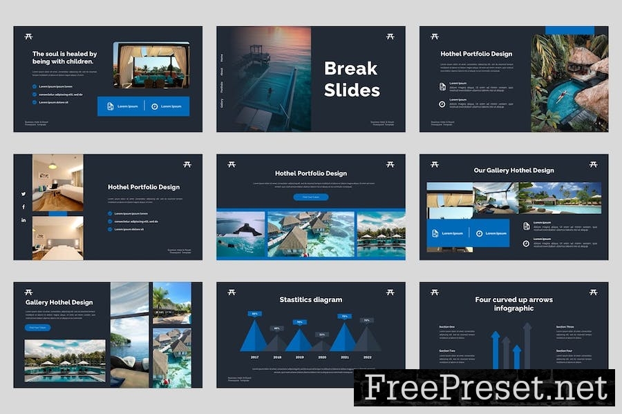 Hotel & Resort Google Slides Template KW9QG4X