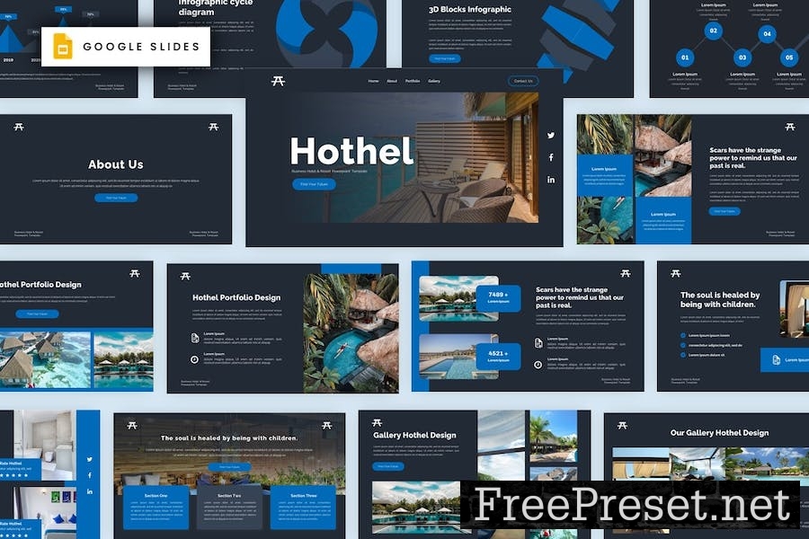 Hotel & Resort Google Slides Template KW9QG4X