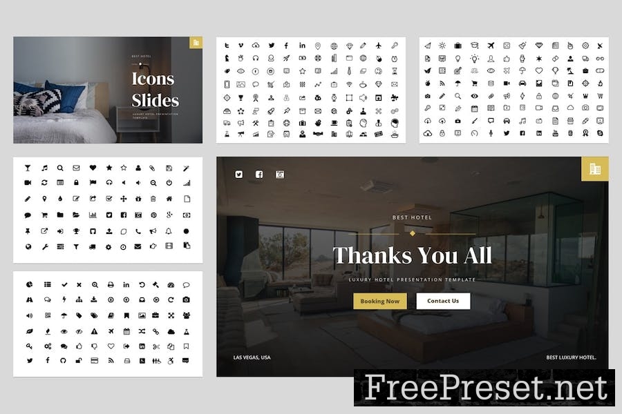 Hoteliano - Luxury Hotel Google Slides Template NL88GXP