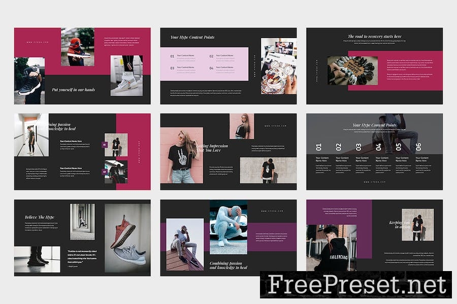 Hyzoa : Hypebeast Fashion Google Slides Template YLF3ZSY