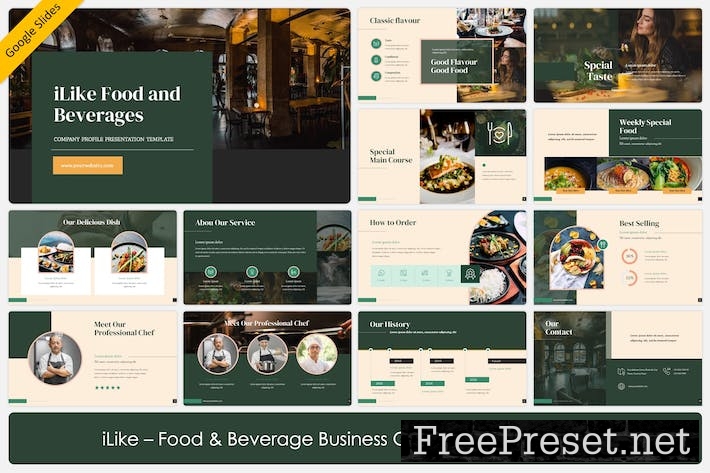 iLike - Green Food and Beverages Google Slides