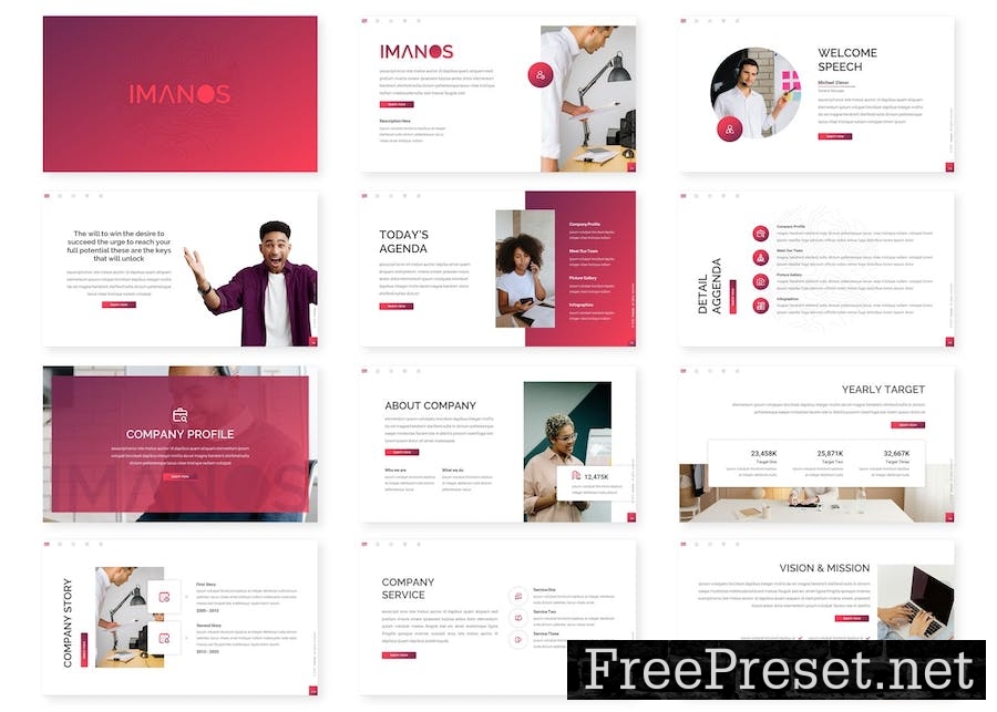 Imanos - Business Google Slides Template RZCLQEF