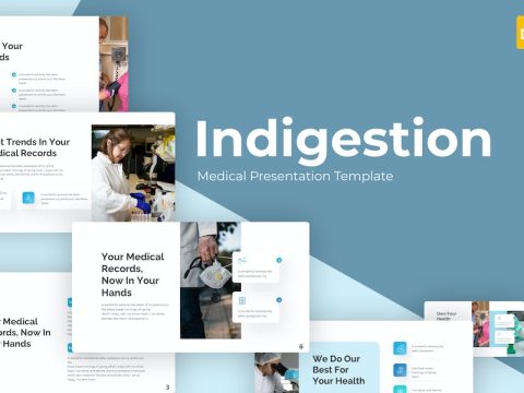 Indigestion Blue Elegant Medical Google Slides 448A43Z