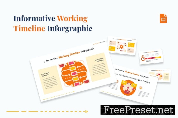 Informative Working TImeline Infographic G-Slides