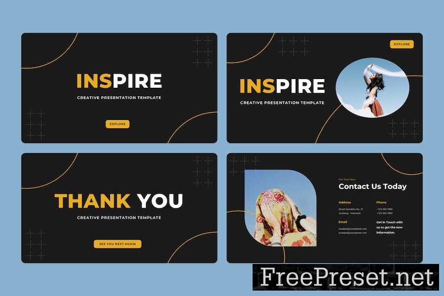 Inspire - Creative Google Slide Template 5DQHDEL