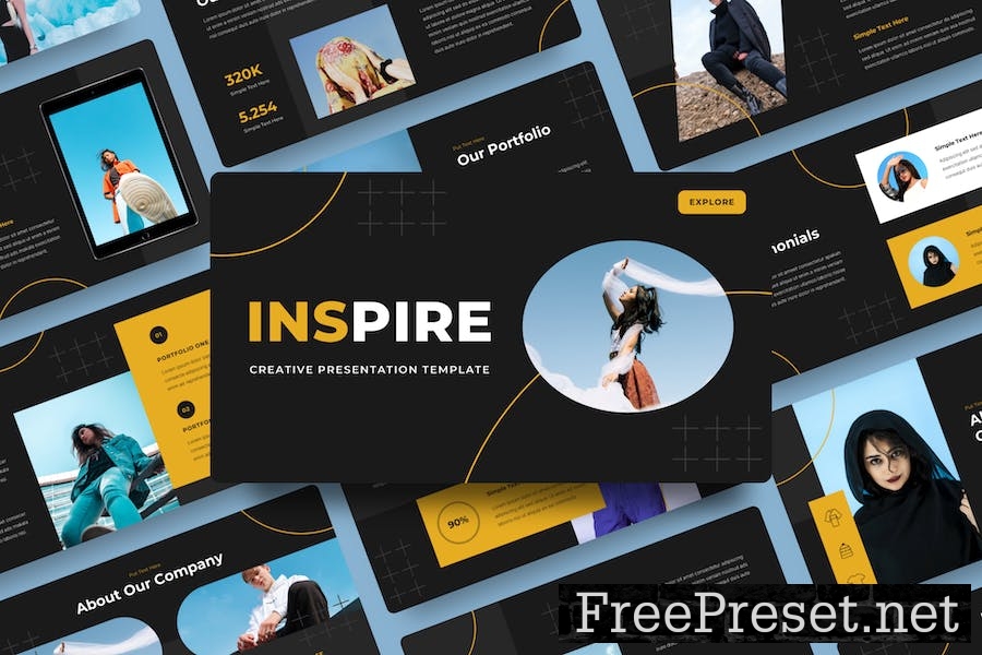 Inspire - Creative Google Slide Template 5DQHDEL