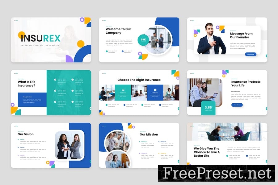 Insurex - Insurance Google Slides Template EF7VX7N